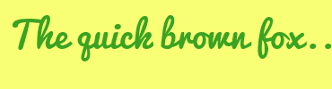 Image with Font Color 3BA321 and Background Color F8FF75